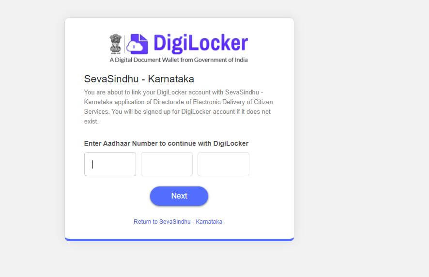 Seva Sindhu Service Plus Registration with DigiLocker