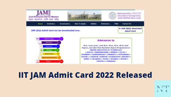 IIT JAM Admit Card 2022 Released
